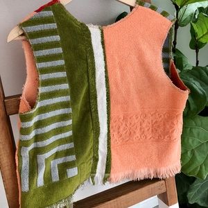 Vintage Terry Cloth Crop Top
